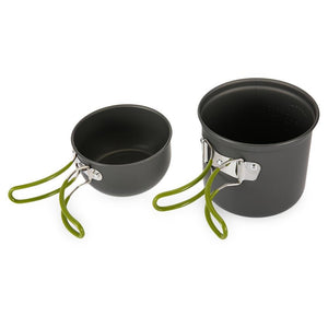 New Ultralight Outdoor Camping Cookware Utensils Hiking Picnic Backpacking Tableware Pot Pan 1-2persons Non-stick Pot Pans Bowls