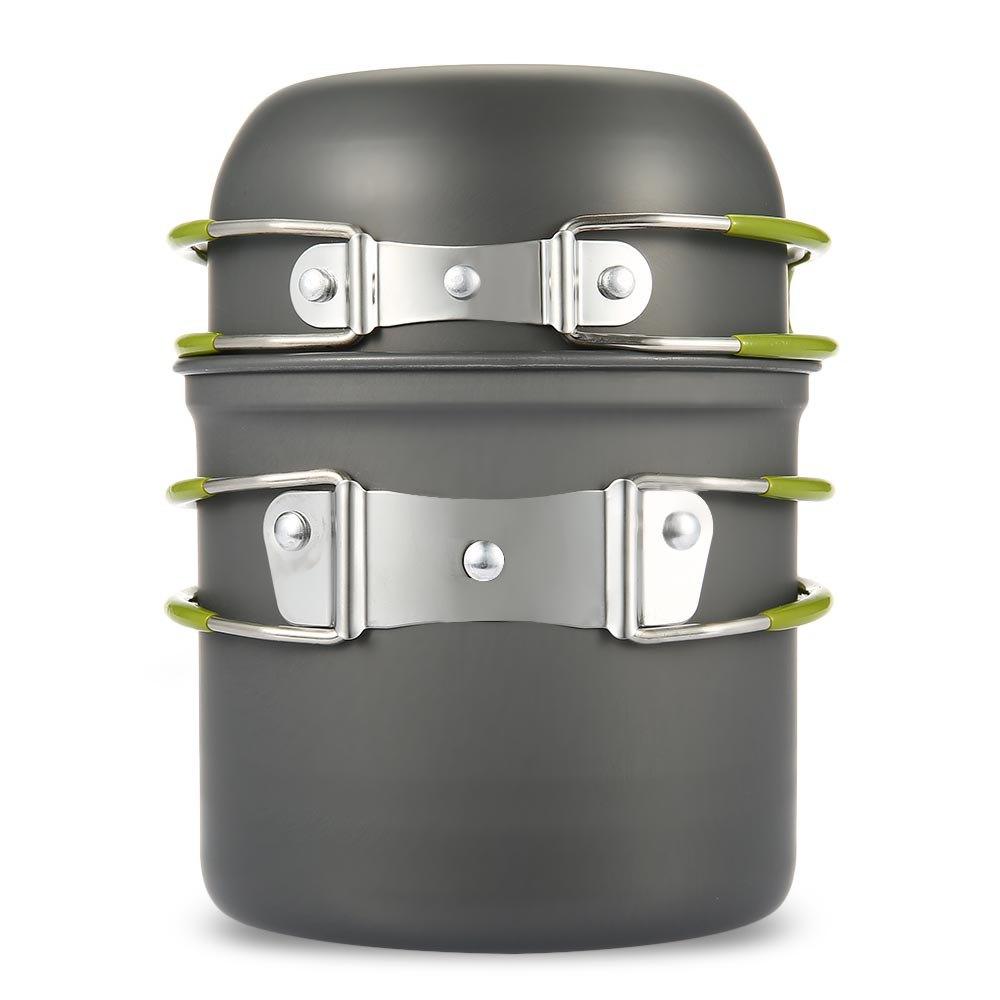 New Ultralight Outdoor Camping Cookware Utensils Hiking Picnic Backpacking Tableware Pot Pan 1-2persons Non-stick Pot Pans Bowls
