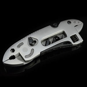 Outdoor EDC tool survival kit Adjustable Wrench with Jaw Screwdriver Pliers Knife Multi Tool Set Survival Gear Camping hiking