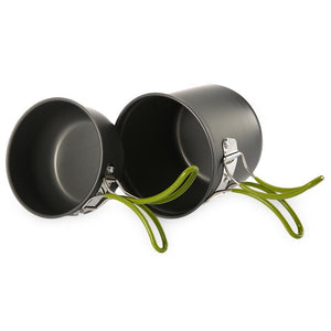 New Ultralight Outdoor Camping Cookware Utensils Hiking Picnic Backpacking Tableware Pot Pan 1-2persons Non-stick Pot Pans Bowls