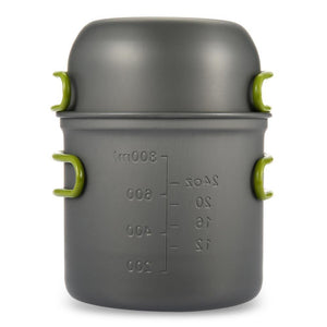 New Ultralight Outdoor Camping Cookware Utensils Hiking Picnic Backpacking Tableware Pot Pan 1-2persons Non-stick Pot Pans Bowls
