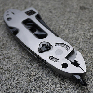 Outdoor EDC tool survival kit Adjustable Wrench with Jaw Screwdriver Pliers Knife Multi Tool Set Survival Gear Camping hiking
