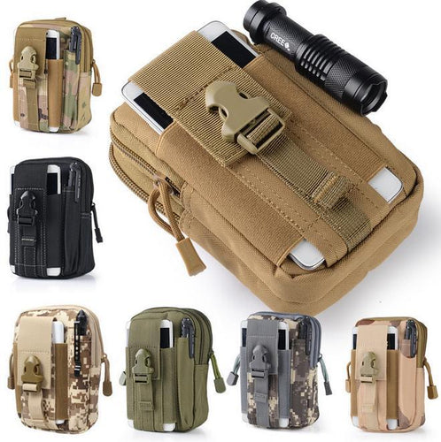 Outdoor Camping Climbing Bag Tactical Military Molle Hip Waist Belt Wallet Pouch Purse Phone Case for iPhone 7 for Samsung