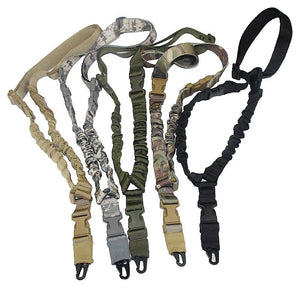 USA Tactical Hunting Gun Sling Adjustable 1 Single Point Bungee Rifle Sling Strap System Free Shipping