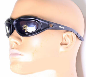 Polarize Daisy C5 Army Goggles Desert Storm 4 Lenses, Outdoor UV Sports Hunting Military Sunglasses Men & Women,War Game Glasses